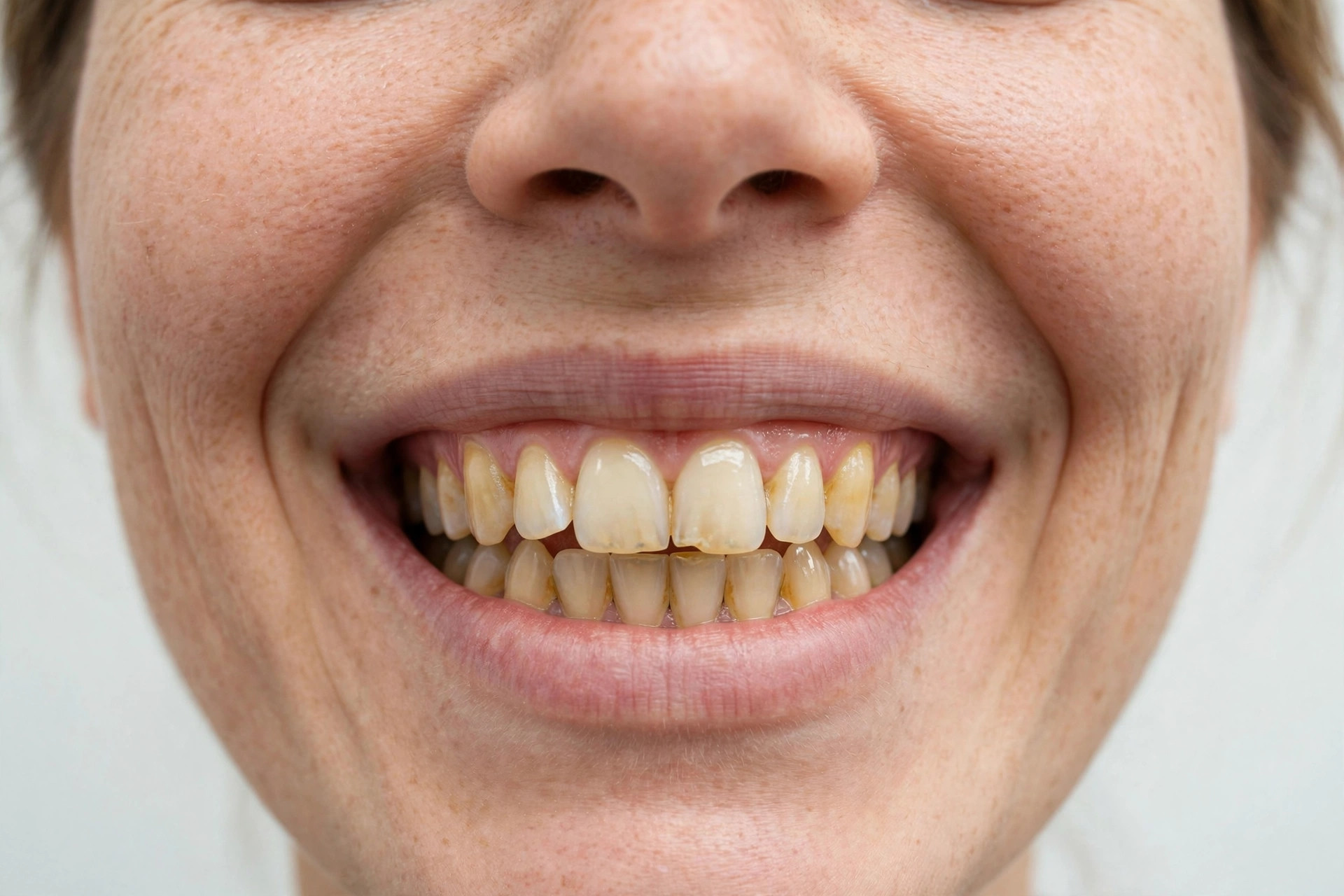 Smile before whitening treatment
